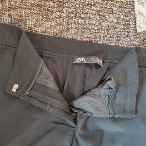 Zara Anthracite Fabric Pants Size L like new