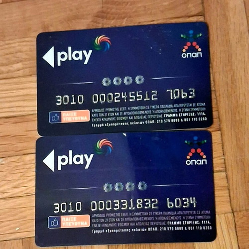 Play OPAP collectible cards like new