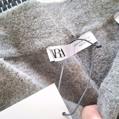 Zara knit wool pants new, comfortable fit, size L, gray