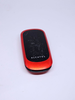 Alcatel κινητό flip μεταχειρισμένο, κόκκινο, για ανταλλακτικά ή επισκευή