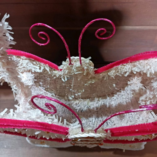 Vintage butterfly basket new