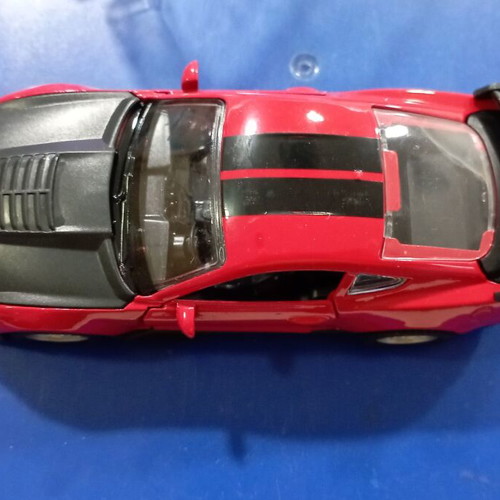Metallic Mustang toy car red 1/36 scale new pull back