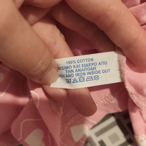 Dreams by Joyce girls' summer pajamas, pink and white