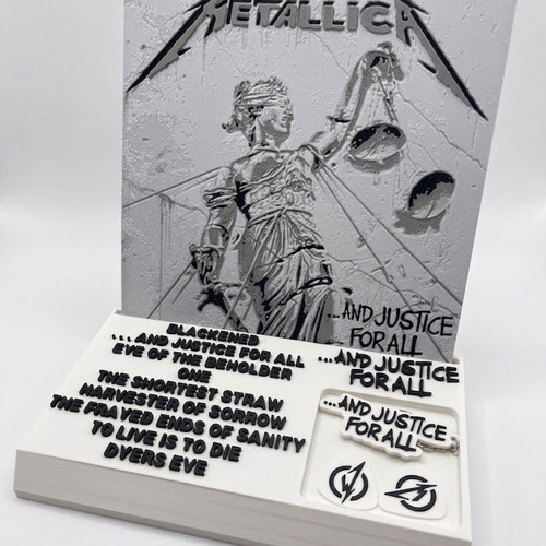 Metallica "...And Justice for All" 3D printed collectible display stand like new