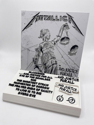 Metallica "...And Justice for All" 3D printed collectible display stand like new