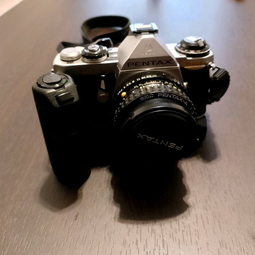 Pentax ME vintage camera with Pentax Motor Winder ME II like new