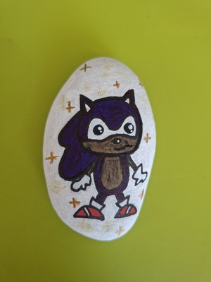 Handmade decorative item with Sonic design, new
