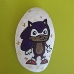Handmade decorative item with Sonic design, new