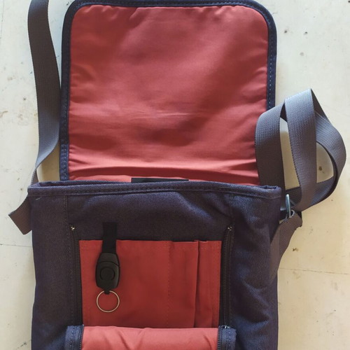Delsey gray crossbody bag with 2 compartments, new
