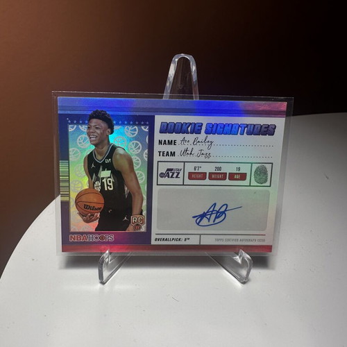 2025-26 Topps NBA Hoops Rookie Signature Auto Ace Bailey card new