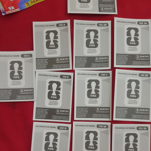 Panini 2026 World Cup 15 stickers new