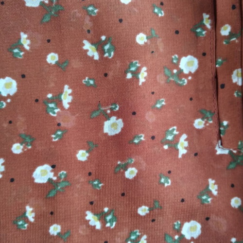 Calliope brown floral top like new, transparent