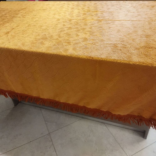 Velvet Tablecloth Mustard Gold 150x180 cm Lightweight Velour