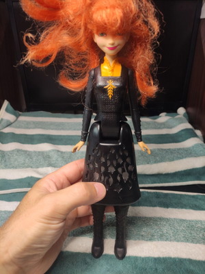 Anna doll from Frozen 2 used with light-up dress
