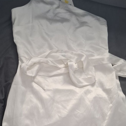 Satin dress Na-Kd new, size XS 34, white