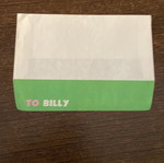 Lang Kuan Co. vintage letter envelope with Billy and Alberto designs