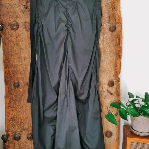 La Perla Vintage Goth Maxi Skirt brand new, avant garde ruched couture, IT 44