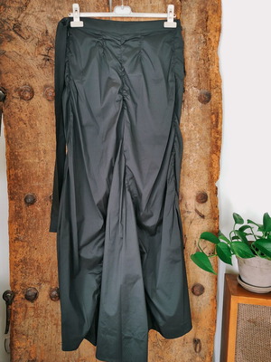 La Perla Vintage Goth Maxi Skirt brand new, avant garde ruched couture, IT 44