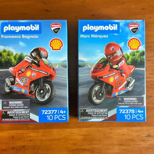 Playmobil Moto GP Shell Ducati Marc Marquez and Francesco Bagnaia set