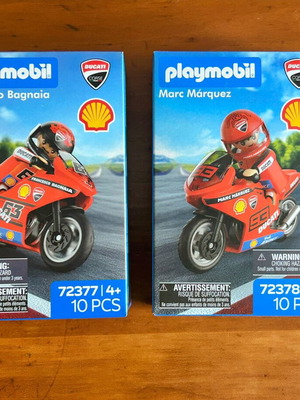 Playmobil Moto GP Shell Ducati Marc Marquez and Francesco Bagnaia set