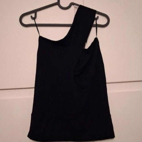 Black one-shoulder top Rouhomania size S