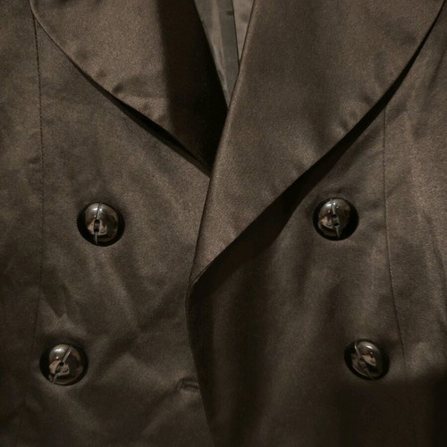 Women's satin jacket like new, black, size L