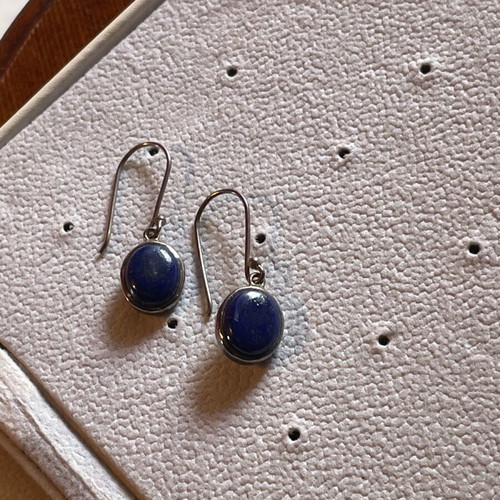 Handmade silver earrings Lapis lazuli like new