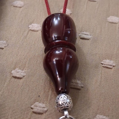 Bakelite Komboloi used, 33-bead Syrian origin with traditional metal finish