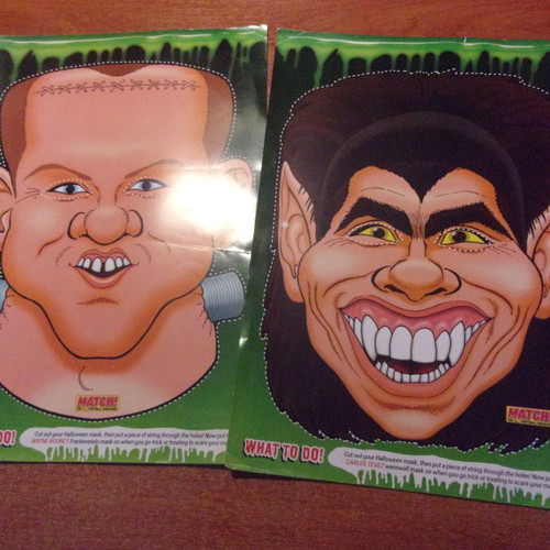 Carnival masks 4, Rooney, Torres, Drogba and Tevez
