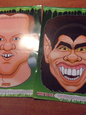 Carnival masks 4, Rooney, Torres, Drogba and Tevez