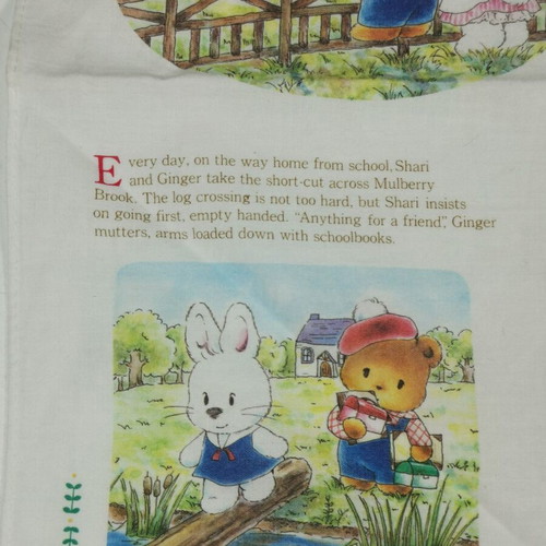 Little Wonder Story handkerchief used with Sanrio 80s story