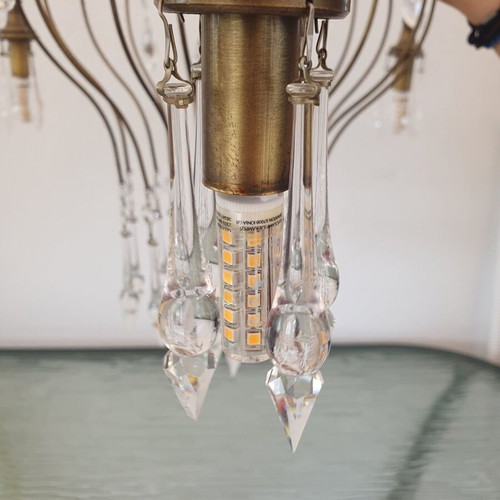 Chandeliers with crystals, diameter 50 cm and 55 cm