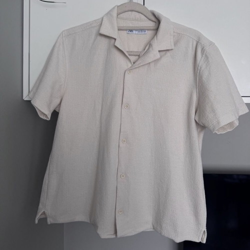 Zara men's beige shirt, size M