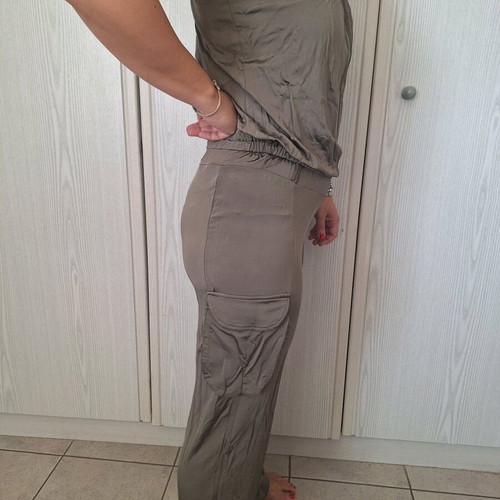 Enzzo fashion khaki one-piece jumpsuit size S like new
