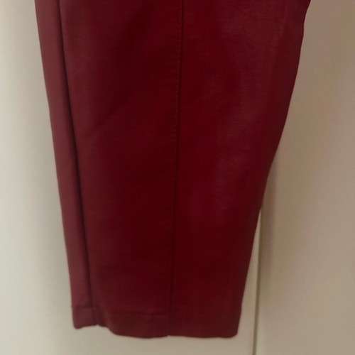 Lynne women's pants with leather look like new, red