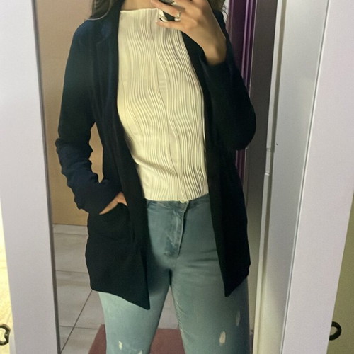 Stradivarius blue blazer cardigan like new