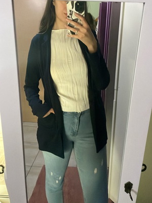 Stradivarius blue blazer cardigan like new