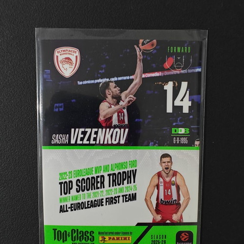 Sasha Vezenkov Blue Unbeatable Euroleague 2025/26 Card