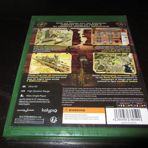 Railway Empire Xbox One game new sealed with digital OST poster manual