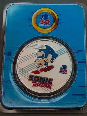 Niue 2 dollars 1 oz 30 years of Sonic 2021 new, blister