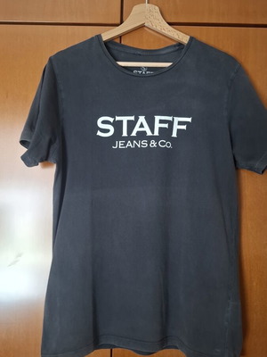 Staff Jeans T-shirt used, size Small, black and white