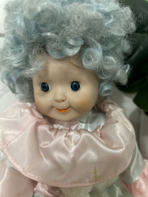 Порцеланова кукла клоун употребявана от 60-те години, 42 см