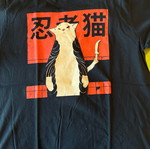 T shirt Japanese cat like new, black, size S