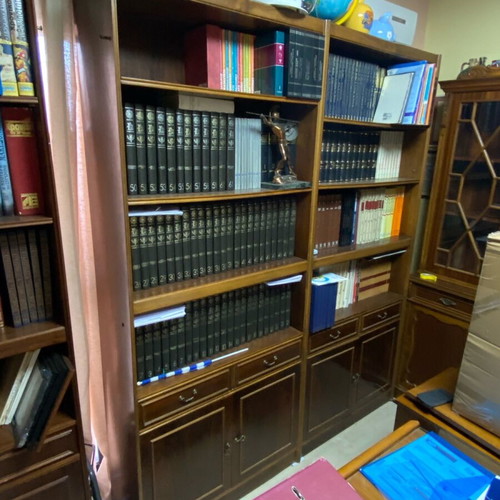 Bookcases made of authentic wood like new, set of 2 pieces