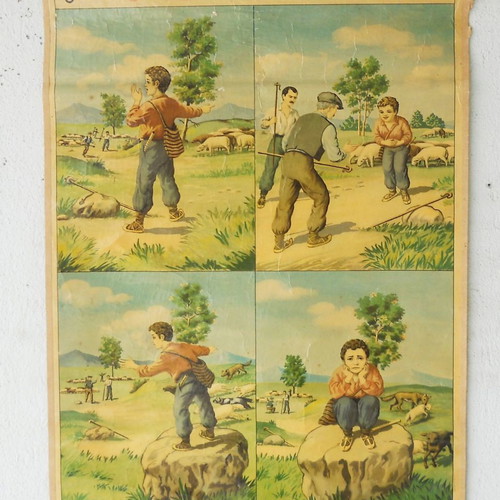 Old school map The boy who cried wolf used