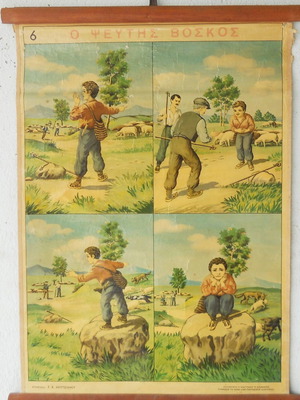 Old school map The boy who cried wolf used