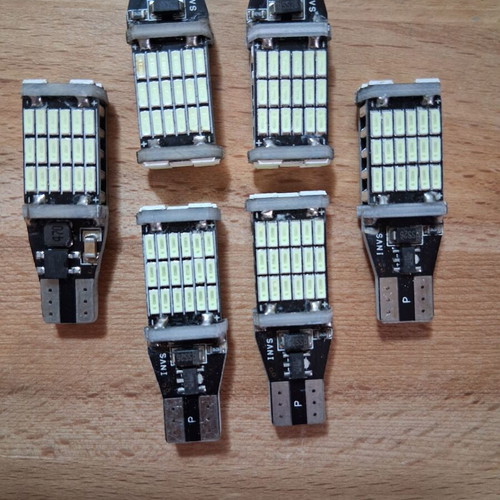 T10 SMD Blue Car Bulbs new, set of 6 pieces