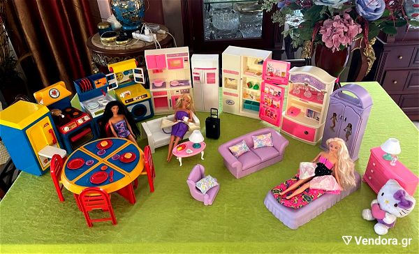 teliki miosi! paketo vintage ‘90s epipla tis Barbie ke allon eterion gia koukles Barbie + to Jeep tis Barbie.polounte ola mazi.
