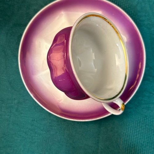 Korosten Russian Coffee Set Rainbow New Fine Porcelain