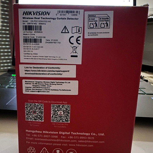HikVision DS-PDC10DM-EG2-WE wireless outdoor detector new
